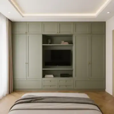 Встроенная шкаф-стенка под ТВ