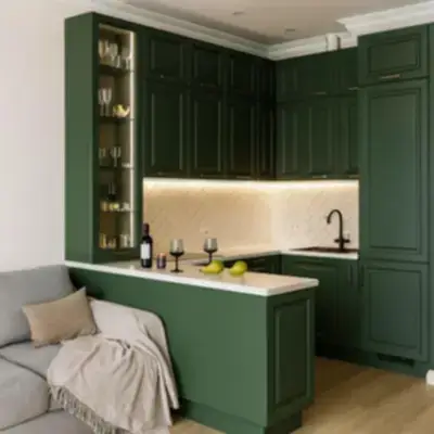 Угловая кухня в классическом стиле