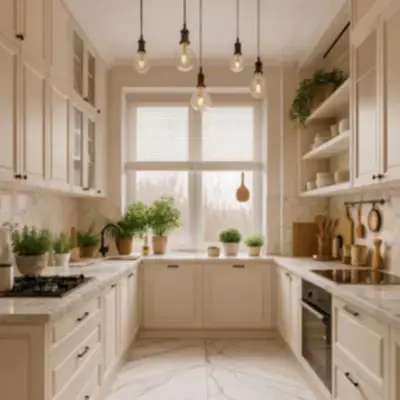 Классическая кухня П-образная