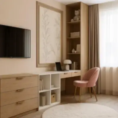 Рабочая зона с тумбой