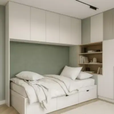 Встроенная кровать в нише