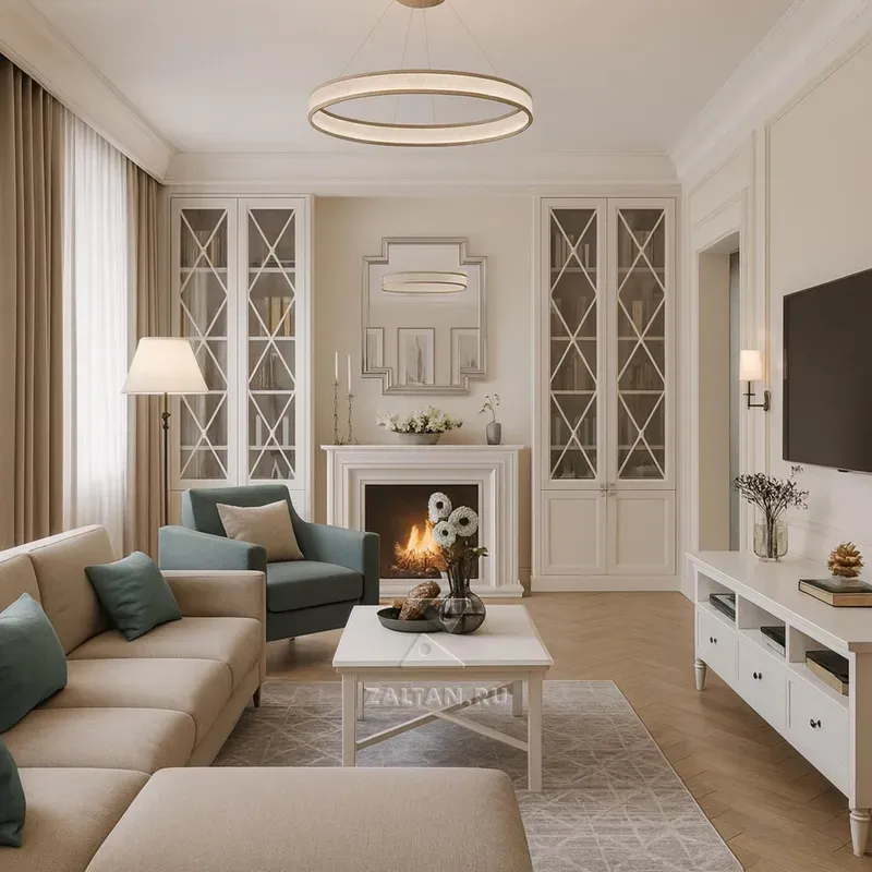 Классическая стенка с витринами