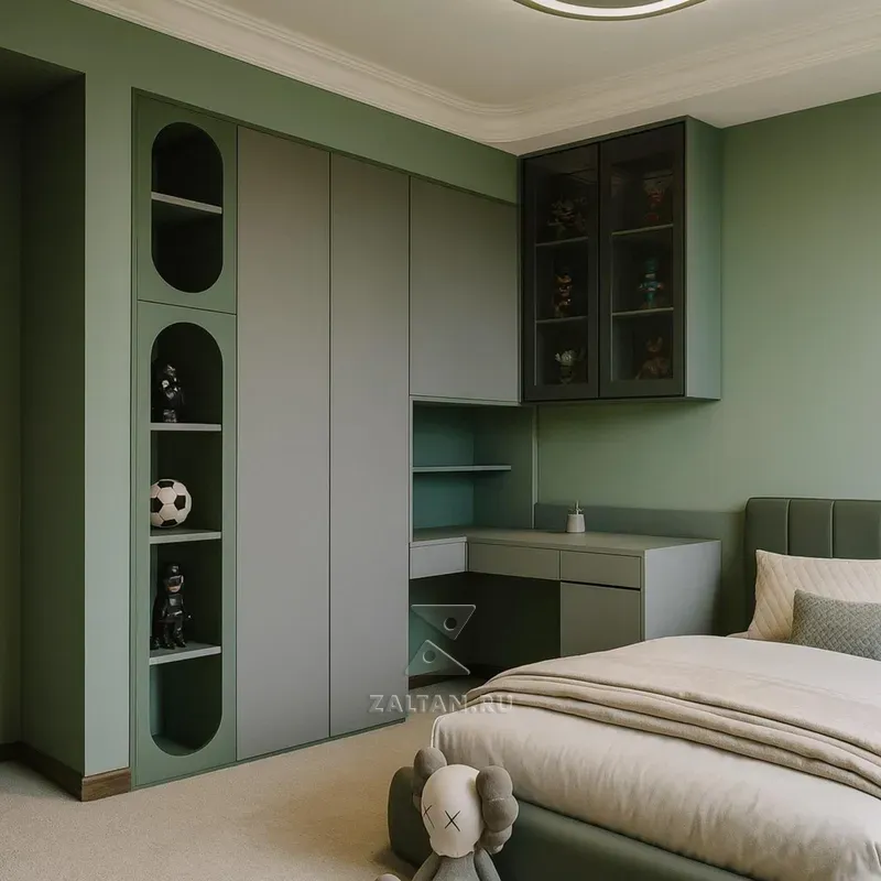 Встроенный шкаф и рабочая зона