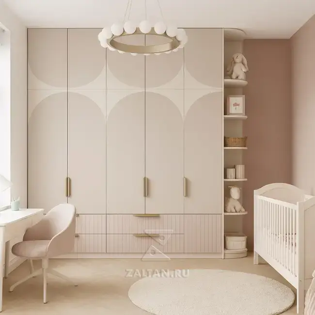 Встроенный шкаф арочный детская