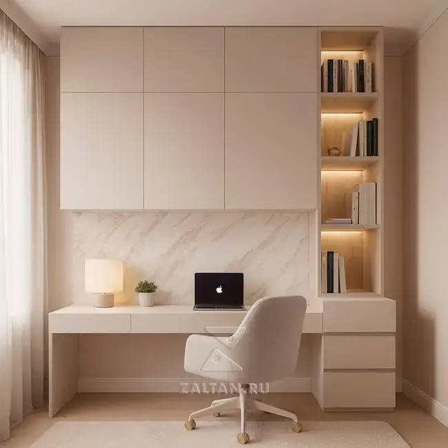 Встроенная рабочая зона с тумбой