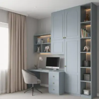 Встроенная рабочая зона с шкафом