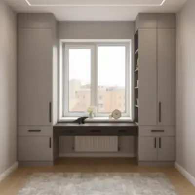 Встроенная рабочая зона у окна