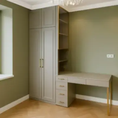 Встроенный шкаф с рабочей зоной