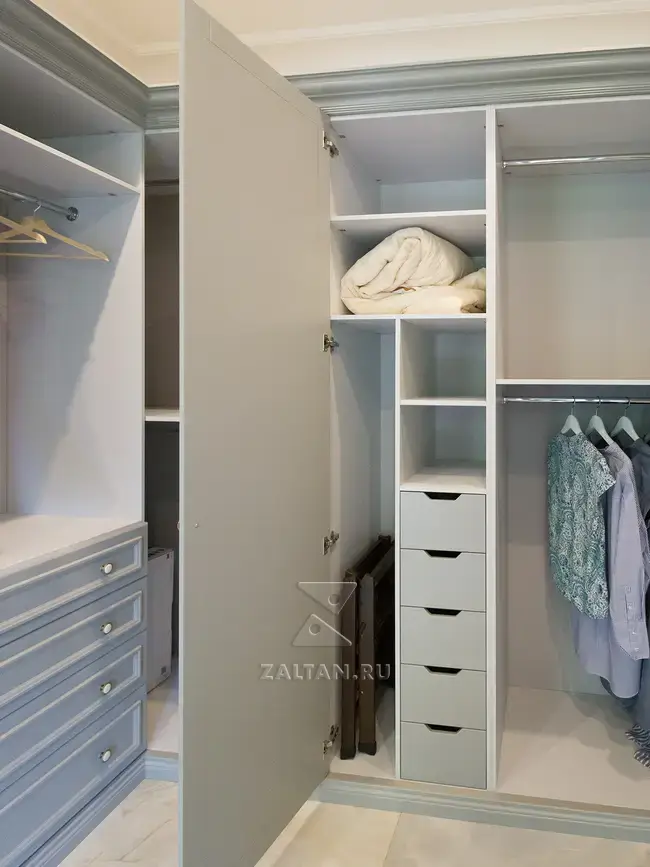 Наполнение шкафа в гардеробной