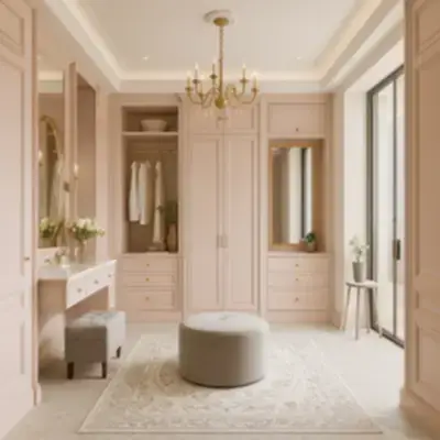 Гардеробная с туалетным столиком