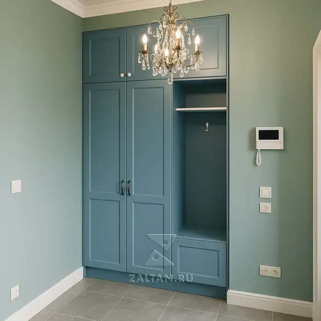 Шкаф прихожая голубой