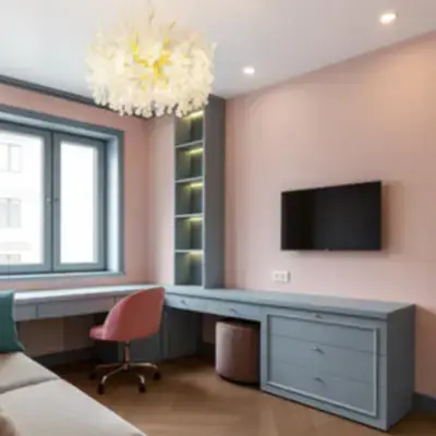 Встроенная рабочая зона в спальню