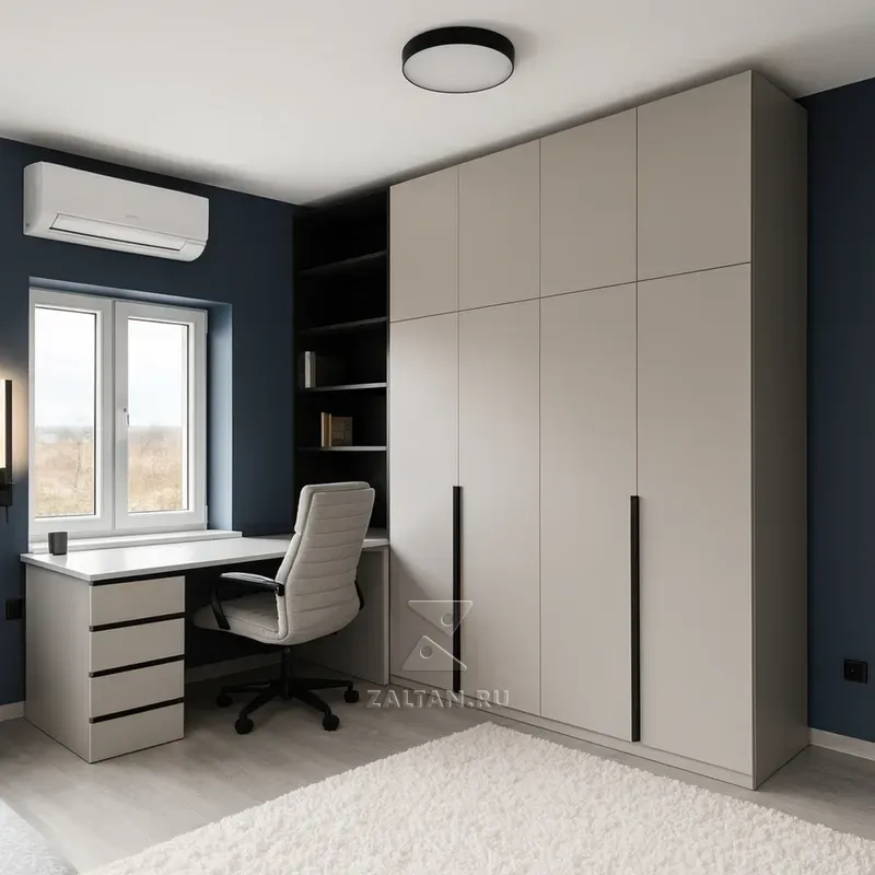 Шкаф с рабочей зоной Бежевый