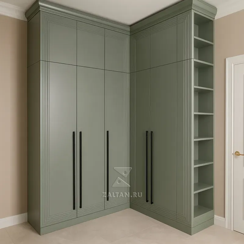 Угловая гардеробная в прихожую