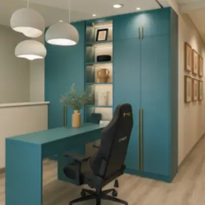 Встроенный шкаф с рабочей зоной