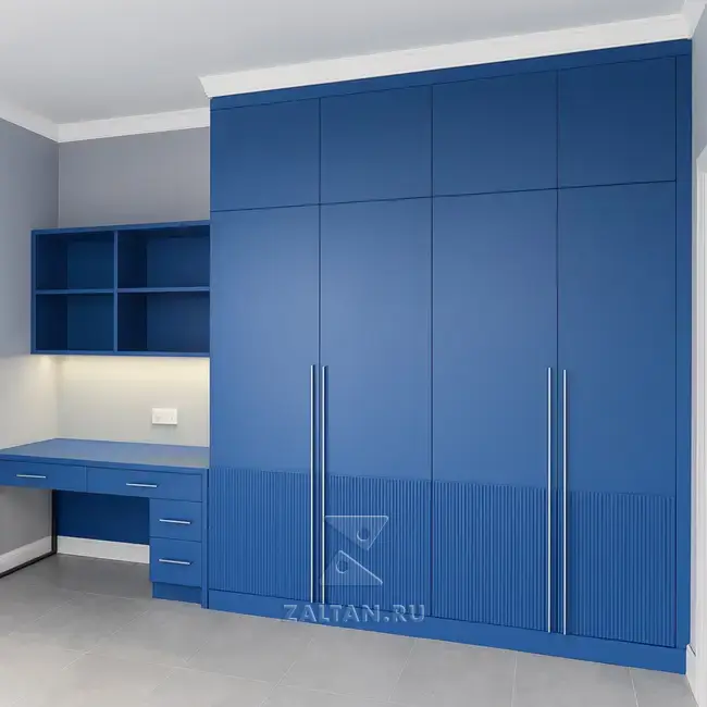 Шкаф рабочая зона синий