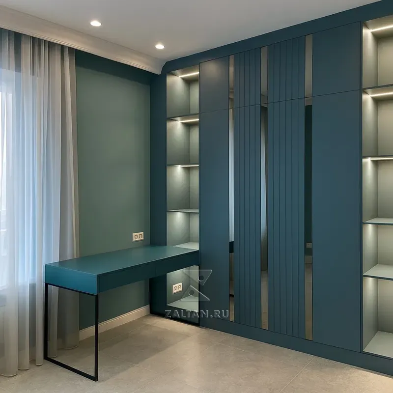 Встроенный шкаф с рабочей зоной