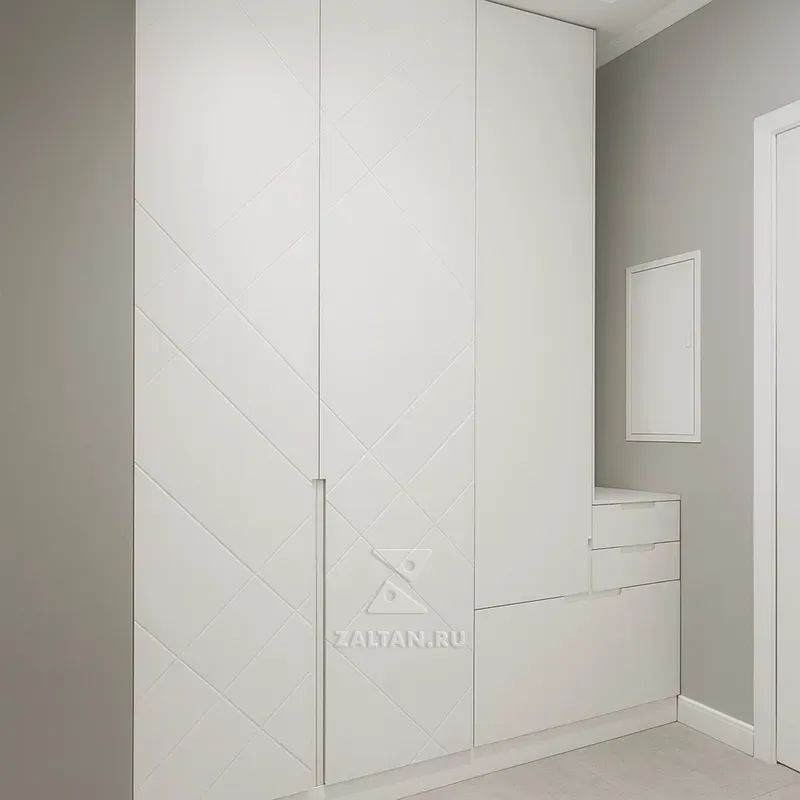 Встроенный шкаф прихожая белый