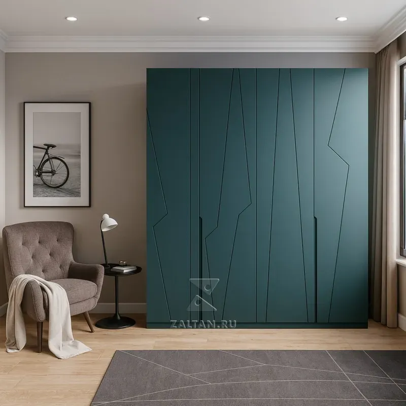 Шкаф распашной зелёный премиум