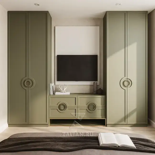 Оливковая мебель для спальни
