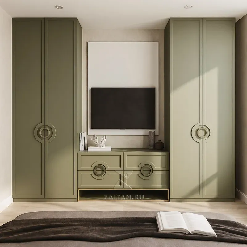 Оливковая мебель для спальни