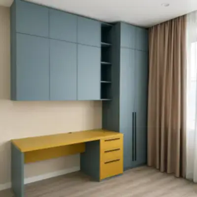 Встроенная рабочая зона с шкафом