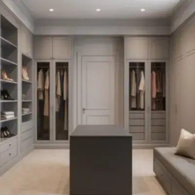 Гардеробная с островом