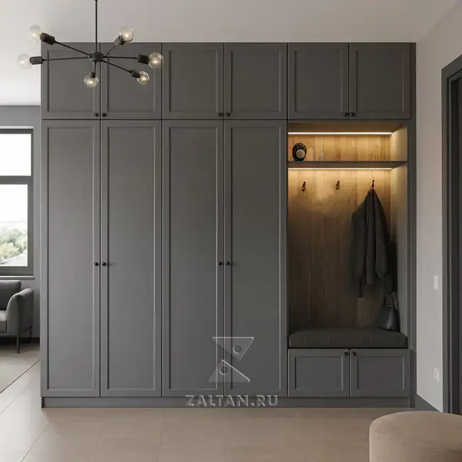 Встроенный шкаф с нишей