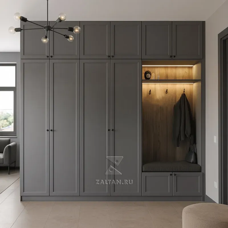 Встроенный шкаф с нишей