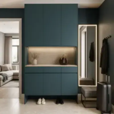 Шкаф в прихожую с нишей