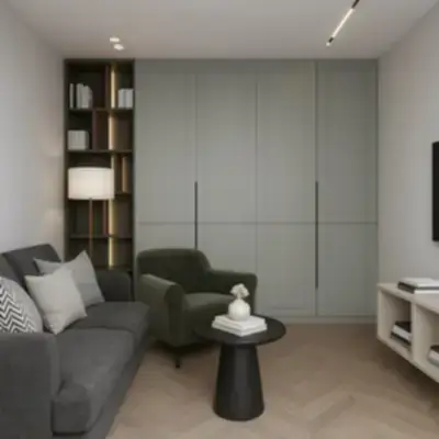 Встроенный шкаф с полками